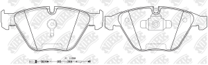 Колодки тормозные BMW 3 (E90,E91,E92,E93),X1 (E84) передние (4шт.) NIBK PN0518W NIBK