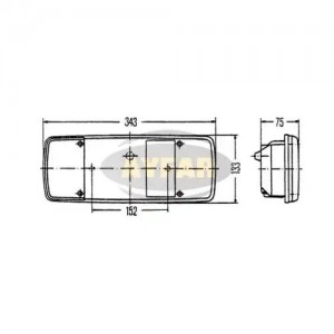 фонарь задн с подсв НЗ 5-секц! левый\Omn DAF,MB ST10051 AYFAR