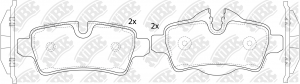 Колодки тормозные MINI Cooper (06-) задние (4шт.) NIBK PN0509 NIBK