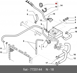 КЛИПСА КРЕПЕЖНАЯ 7720144 FIAT