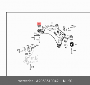 ОПОРА ПОДРАМНИКА A 205 351 00 42 MERCEDES BENZ