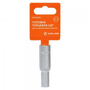 Головка торцевая 3/8" (8) "AIRLINE" (шестигранная) глубокая ATAQ030 AIRLINE