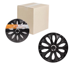 Колпаки колесные 15 Волтек, черный глянец, хром кольцо, компл. 2 шт. (AWCC-15-30 AWCC-15-30 AIRLINE