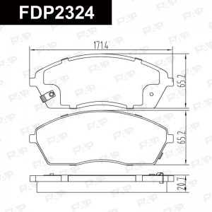 FDP2324 колодки тормозные дисковые передние!\ JAC Shualing i6 22> FDP2324 FAP