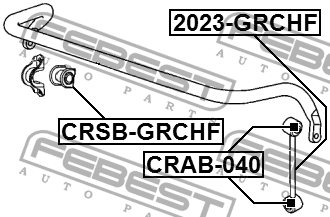 Втулка стабилизатора JEEP GRAND CHEROKEE 2005- CRSB-GRCHF CRSB-GRCHF FEBEST