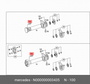болт!M10\ MB N000000003435 MERCEDES BENZ