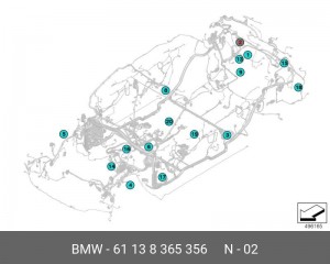 корпус универсальны розетки незакодир.! 4 POL. \BMW 1' E81/E82/E87 LCI/E88/3' E3 61 13 8 365 356 BMW