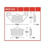 Колодки торм.пер. MOTO MCB532 MCB532 TRW