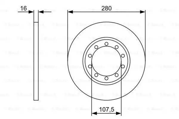 Диск тормозной FORD Transit (06-) задний (1шт.) BOSCH 0 986 479 390 BOSCH