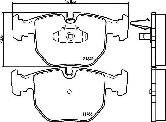 Колодки тормозные BMW 5 (E39),7 (E38),X5 (E53) передние (4шт.) TEXTAR 2148602 TEXTAR