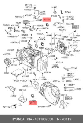 Сальник привода KIA CERATO 43119-39030 4311939030 HYUNDAI KIA
