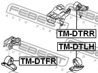 подушка двигателя передняя !\Toyota Duet M100A/M101A/M110A/M111A 98-04 TM-DTFR FEBEST