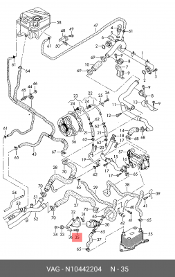 Винт VW AUDI SEAT SKODA OE N 104 422 04 VAG