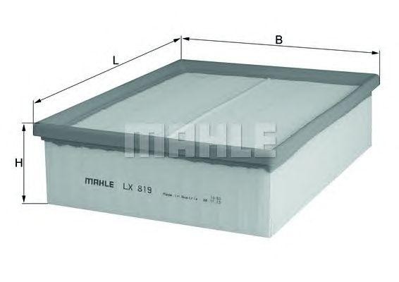 Фильтр воздушный AUDI A4 (00-) MAHLE LX819 MAHLE KNECHT