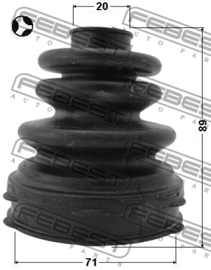 Пыльник ШРУСа 2215-CDT 2215-CDT FEBEST
