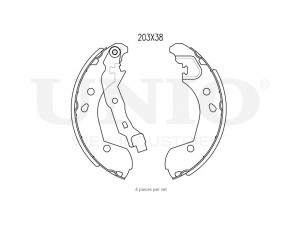 Колодки тормозные бараб. задние BRP-10006 UNIO