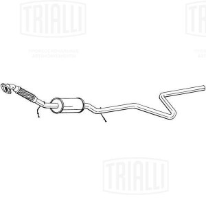 Глушитель FORD Fusion (05-) средняя часть TRIALLI EAM 1005 TRIALLI