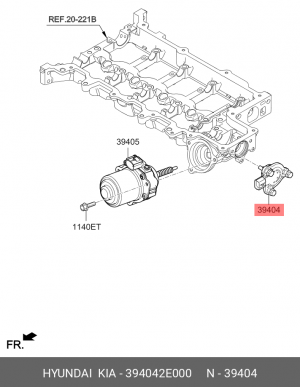 Датчик положения коленвала KIA Optima (15-) ОЕ 394042E000 HYUNDAI KIA