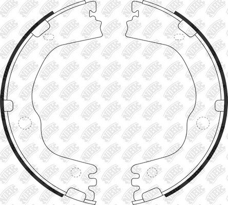 Колодки тормозные HYUNDAI Santa Fe стояночного тормоза (4шт.) NIBK FN0697 NIBK