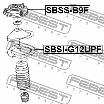 Опора амортизатора SBSS-B9F SBSSB9F FEBEST