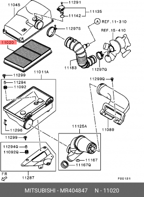 фильтр воздушный !\Mitsubishi Pajero IV 3.2 Di-D 07-> MR404847 MITSUBISHI