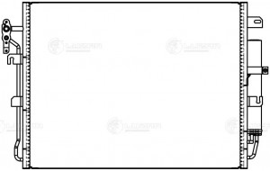 Радиатор кондиц. для ам Land Rover Discovery (04-),(09-),Range Rover Sport I (05 LRAC 10160 LUZAR