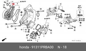 УПЛОТНИТЕЛЬНОЕ КОЛЬЦО ПРОБКА 91311PRBA00 91311PRBA00 HONDA