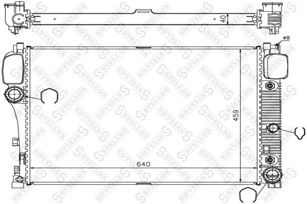 радиатор системы охлаждения!\ MB W221 all 05> 10-25347-SX STELLOX