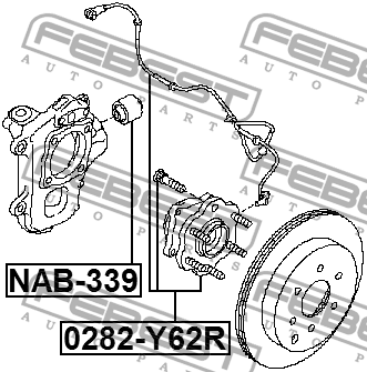 Сайлентблок задн цапфы NISSAN PATROL 2010- NAB-339 NAB-339 FEBEST