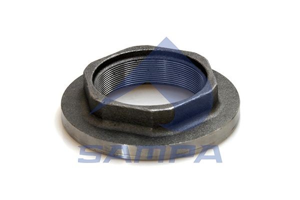 Гайка ступицы левая M72x1.5 L /29.5  ключ-SW85 насечка, проточка на гайке - лева 075068 SAMPA