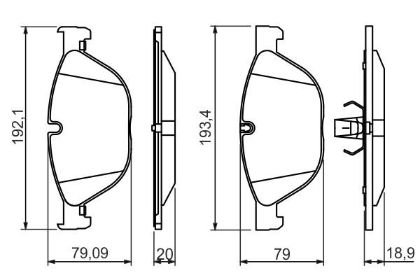 Колодки тормозные дисковые 0 986 494 429 BOSCH