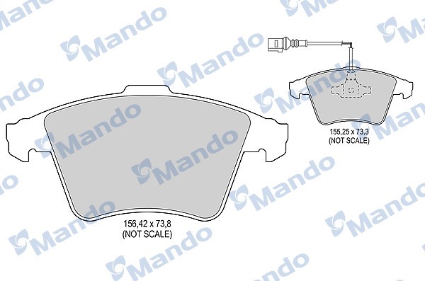Колодки тормозные VW Touareg передние (4шт.) MANDO MBF016047 MANDO