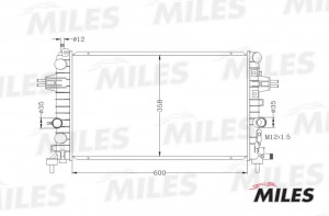 Радиатор (механическая сборка) OPEL ASTRA H 1.6/1.8 04-) (NISSENS 63028A) ACRM03 ACRM031 MILES