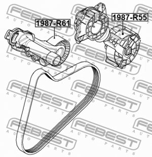 Ролик натяжной MINI R55-R59 2005-2013 1987-R61 1987-R61 FEBEST