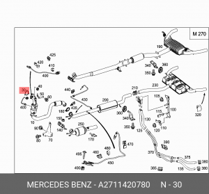 ПРОКЛАДКА 2711420780 A 271 142 07 80 MERCEDES BENZ