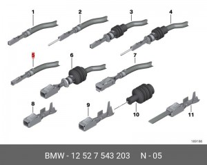 Разъем BMW электрический OE 12527543203 BMW