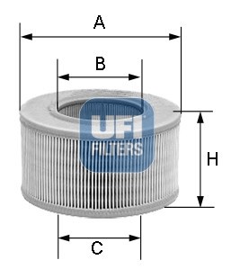фильтр воздушный!\ Saab 9-5 2.0-3.0TiD 97> 27.354.00 UFI