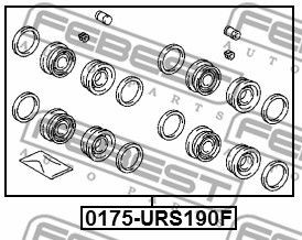 Ремкомплект передн суппорта LEXUS IS250/350 GSE20 2005-2012 0175-URS190F 0175-URS190F FEBEST