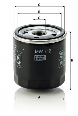 Фильтр масляный MW712 MW 712 MANN FILTER