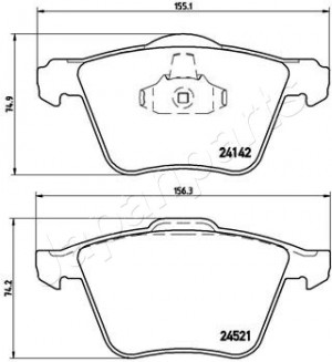Колодки торм. дисковые Volvo XC70 30793857 PA0349AF JAPAN PARTS GROUP