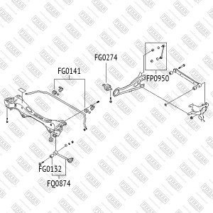 сайлентблок подвески!\ Ford Focus 04> FG0132 FIXAR