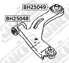 Сайлентблок рычага передний MAZDA TRIBUTE 00-12, FORD ESCAPE 00-07 BH25048 BH25048 JIKIU