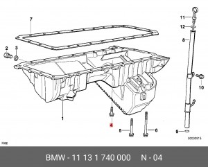 Болт BMW OE 11 13 1 740 000 BMW