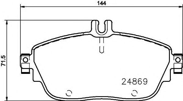 Колодки тормозные MERCEDES A (W176),B (W246),CLA (13-) передние (4шт.) TEXTAR 2486901 TEXTAR