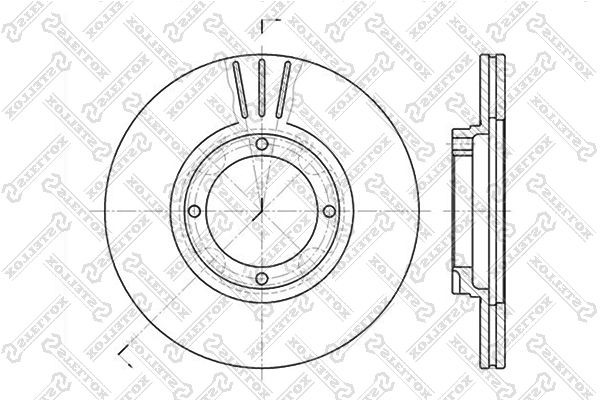 диск тормозной передний!\ Hyundai Accent 1.3-1.5 85> 6020-3402V-SX STELLOX