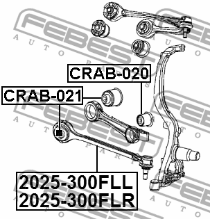 Тяга передн левая CHRYSLER 300C 2004- 2025-300FLL 2025-300FLL FEBEST