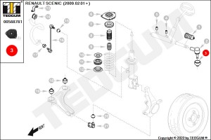 Опора амортизатора . Не производится. RENAULT: GRAND SCENIC III 09-, MEGANE III  00588781 TEDGUM