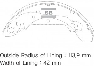 Колодки тормозные HYUNDAI Sonata (-98) задние барабанные (4шт.) SANGSIN SA048 SANGSIN