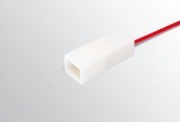 Колодка 1-конт с проводами 6.3мм S=1.0кв.мм (штырь) /Cargen/ AX37102 CARGEN