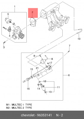 Прокладка дроссельной заслонки 96353141 96353141 DAEWOO